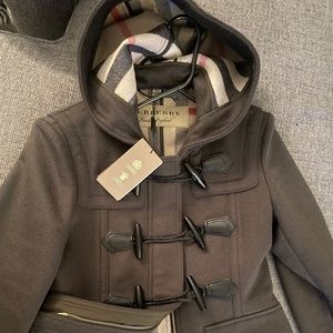 Burberry Olive Duffle Blackwell Short Coat